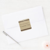 Rustieke hart burlap aanpasbare stickers (Envelop)