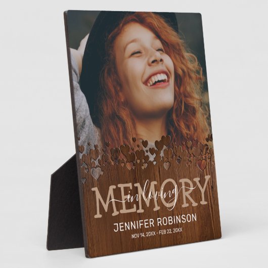 Rustieke Hart Herinneringsfoto Fotoplaat (Zijkant)