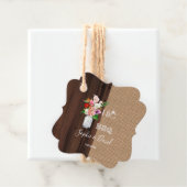 Rustieke Hawaiaanse Bloem Jute Schuur Ik Doe Barbe Bedankjes Labels (In situ)