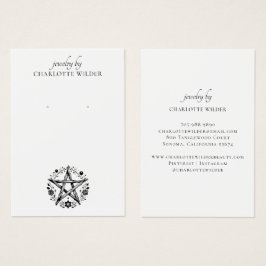 Rustieke heidense Wicca pentakel sieraden oorbel Visitekaartje