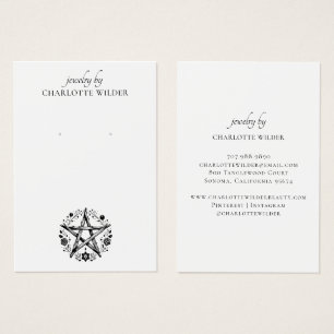 Rustieke heidense Wicca pentakel sieraden oorbel Visitekaartje