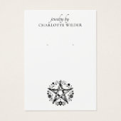 Rustieke heidense Wicca pentakel sieraden oorbel Visitekaartje (Voorkant)