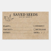 Rustieke Heirloom Seed Packet Labels (Voorkant)
