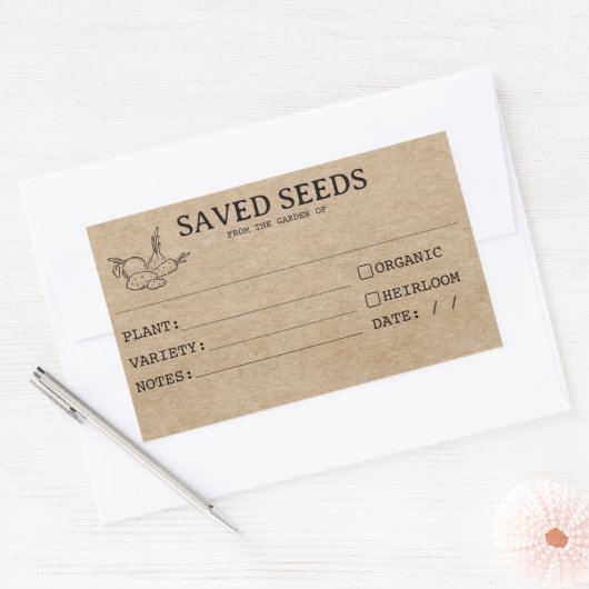 Rustieke Heirloom Seed Packet Labels (Envelop)