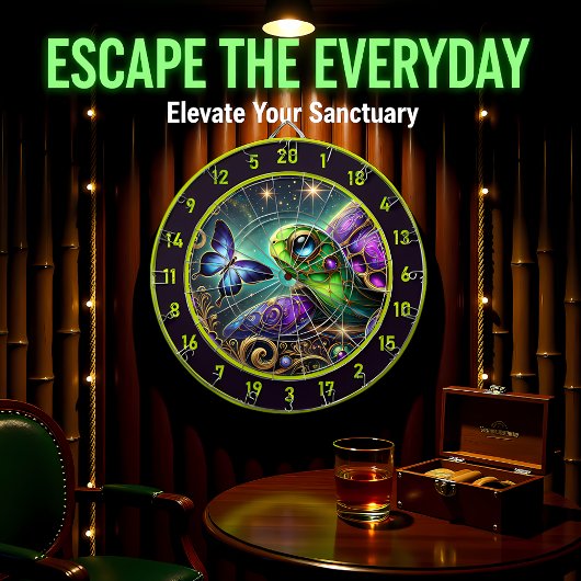 Rustieke Hemelse Schildpad Butterfly Lodge Art Dartbord