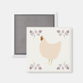 Rustieke Hen Kip en Kervel Kruiden Magneet (Voorkant / Achterkant)