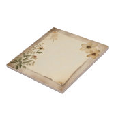 Rustieke  Herbarium Bloemen Tegeltje (Zijkant)