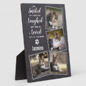 Rustieke Herdenking Overleden Huisdier Kat Fotoplaat (Zijkant)