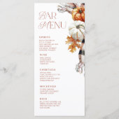 Rustieke Herfst 4x9 Bar Drink Menu (Voorkant)