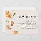Rustieke Herfst | Aardneutraal herfst Baby shower Kaart (Voorkant)