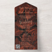 Rustieke Herfst All in One Wedding Nodig QR-code u All In One Uitnodiging (Binnen)