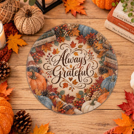 Rustieke Herfst Altijd Dankbaar Pompoenen Illustra Snijplank