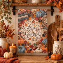 Rustieke Herfst Altijd Dankbaar Pompoenen Illustra