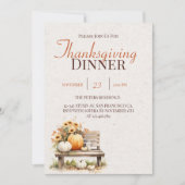 Rustieke Herfst Autumn Boho Thanksgiving Invitatio Kaart (Voorkant)