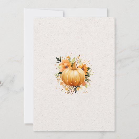 Rustieke Herfst Autumn Boho Thanksgiving Invitatio Kaart (Achterkant)