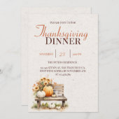 Rustieke Herfst Autumn Boho Thanksgiving Invitatio Kaart (Voorkant / Achterkant)