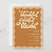 Rustieke Herfst Autumn Friendsgiving Terracotta Kaart (Voorkant)