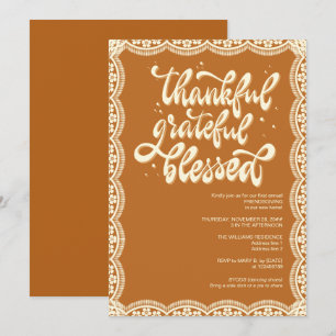 Rustieke Herfst Autumn Friendsgiving Terracotta Kaart