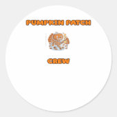 Rustieke Herfst Autumn Pumpkins Bloembladeren Clas Ronde Sticker (Voorkant)