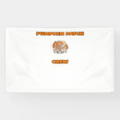 Rustieke Herfst Autumn Pumpkins Bloembladeren Clas Spandoek (Horizontaal)