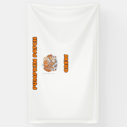 Rustieke Herfst Autumn Pumpkins Bloembladeren Clas Spandoek (Verticaal)