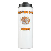 Rustieke Herfst Autumn Pumpkins Bloembladeren Clas Thermosbeker (Voorkant)