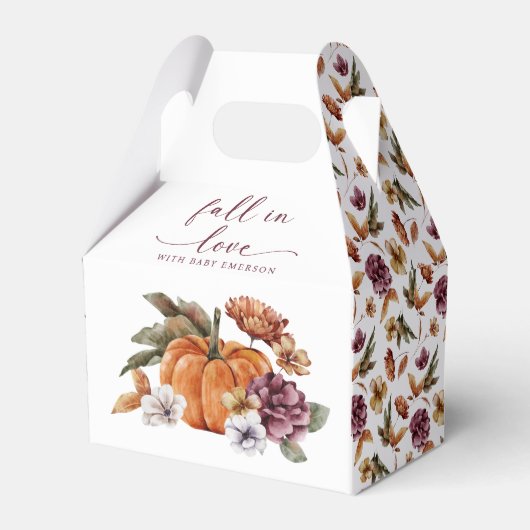 Rustieke herfst baby geschenkdoos bedankdoosjes (Voorkant Zijde)