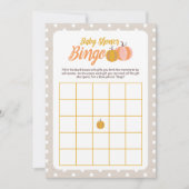 Rustieke Herfst Baby shower Bingo Game Kaart (Voorkant)
