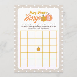 Rustieke Herfst Baby shower Bingo Game Kaart