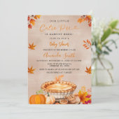 Rustieke Herfst Baby shower een beetje schattige t Kaart (Staand voorkant)