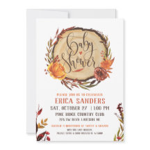 Rustieke herfst Baby shower Invitation
