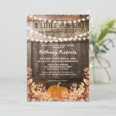 Rustieke herfst baby shower kaart (Staand voorkant)