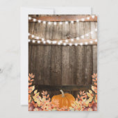Rustieke herfst baby shower kaart (Achterkant)