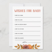 Rustieke herfst Baby shower wensen voor Baby Kaart (Voorkant)
