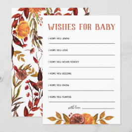 Rustieke herfst Baby shower wensen voor Baby Kaart