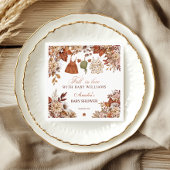 Rustieke herfst baby waslijn baby shower servetten