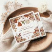 Rustieke herfst baby waslijn baby shower servetten