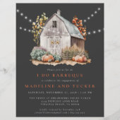 Rustieke Herfst Barn String Lights bruiloft uitnod Flyer (Voorkant)