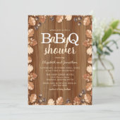 Rustieke herfst BBQ baby shower Kaart (Staand voorkant)