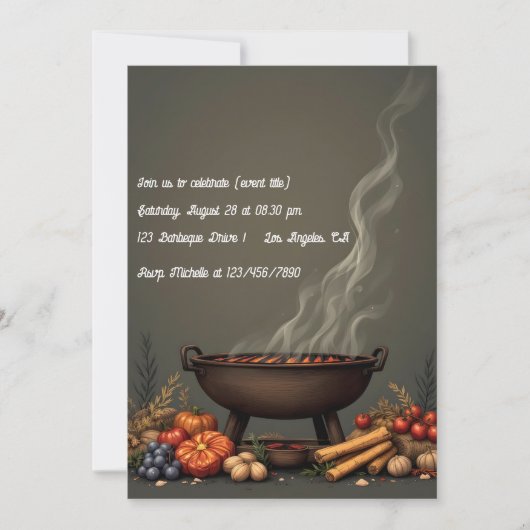 Rustieke herfst BBQ Herfst Gathering Kaart (Voorkant)