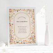 Rustieke Herfst Beige Bruiloft Deze Kaars BrandT Poster