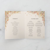 rustieke Herfst beige bruiloft gevouwen Programma (Binnen)