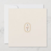  rustieke Herfst Beige bruiloft Monogram Vierkant Save The Date (Achterkant)