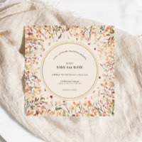  rustieke Herfst Beige bruiloft Monogram Vierkant