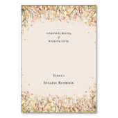 Rustieke Herfst Beige Bruiloft Opvouwbare Plaats K Kaart (Voorkant)