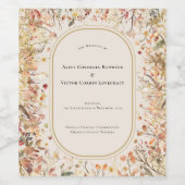  rustieke Herfst Beige bruiloft wijnlabel Wijn Etiket (Enkel label)