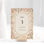  rustieke Herfst Beige Trouwtafel Nummer Kaart