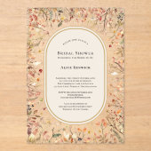 rustieke Herfst Beige Vrijgezellenfeest Acryl Uitnodigingen (Voorkant)