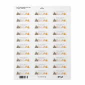 Rustieke Herfst Berg Bos Bruiloft Retouradres Etiket (Full Sheet)
