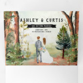 Rustieke herfst berg bruiloft drievoudige uitnodig drieluik uitnodiging (Binnenzijde eerst)